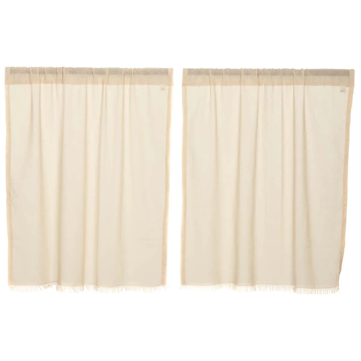 Tobacco Cloth Natural Tier Curtains (Choose Size)