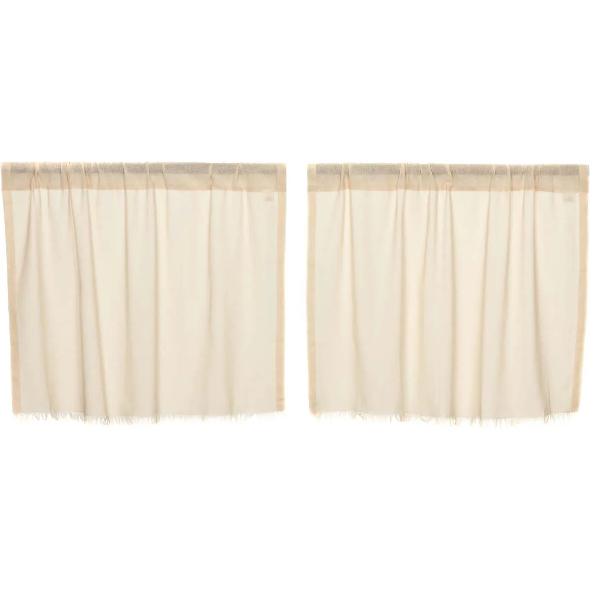 Tobacco Cloth Natural Tier Curtains (Choose Size)