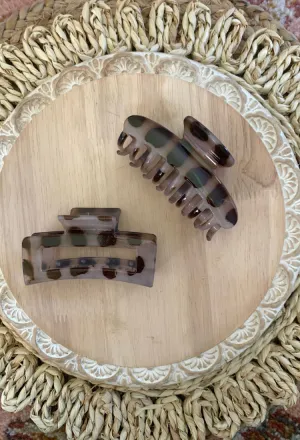 Tortoise Hair Claw Clip 2 Pack