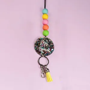 Tutti Frutti Beaded Teacher Lanyard