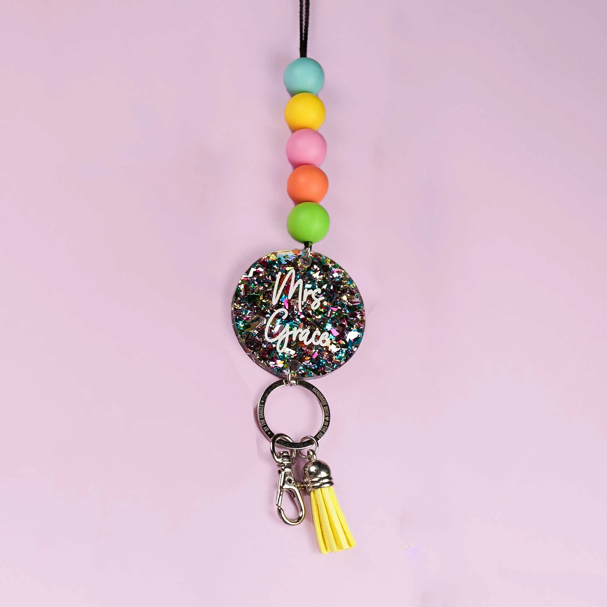 Tutti Frutti Beaded Teacher Lanyard