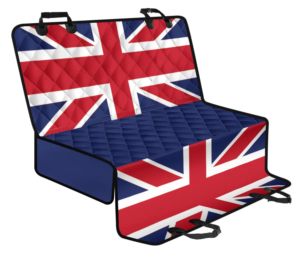 Union Jack Dog Hammock Back Seat Cover For Pets