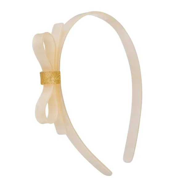 VAL-Thin Bow Headband - Pearlized Colors