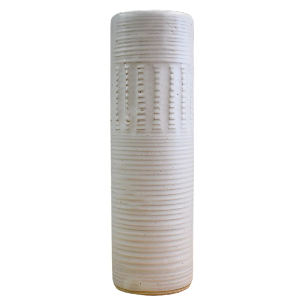 Vase 12" Cylinder White