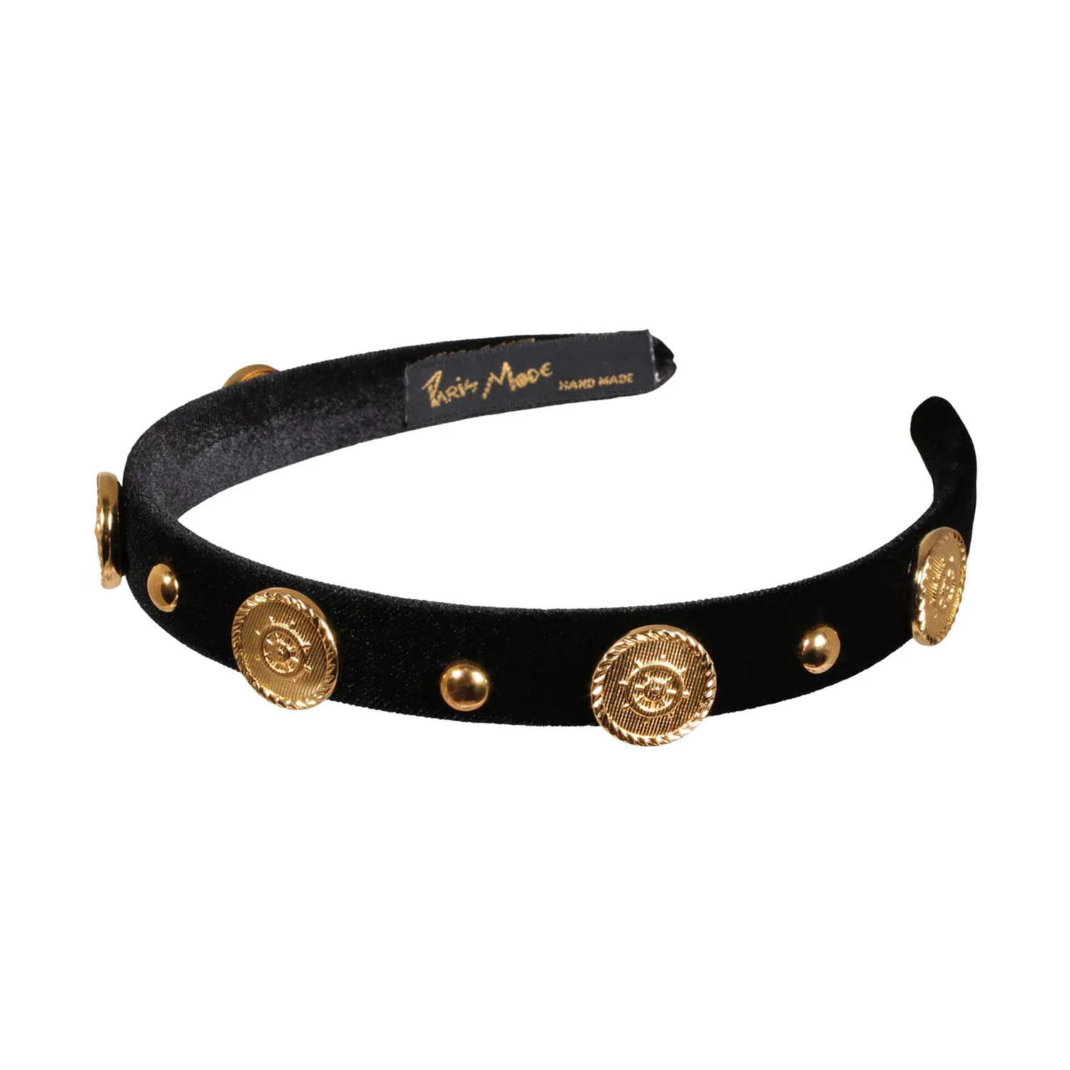 Velvet Stud Embellished 1.5 cm Flat Headband