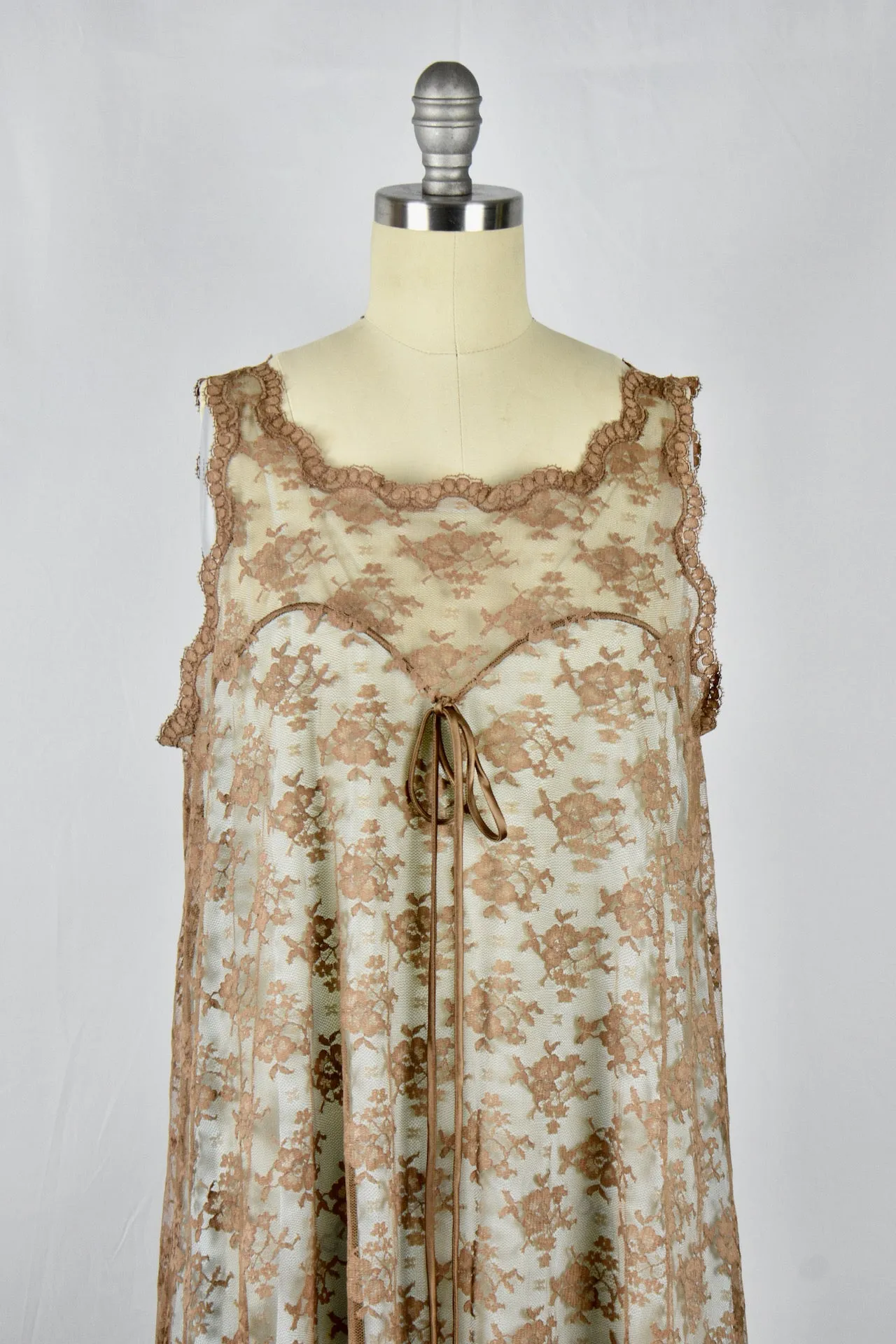 Vintage 1960s Artemis by Gossard Penior Brown Deadstock Nightgown Set w/ Box