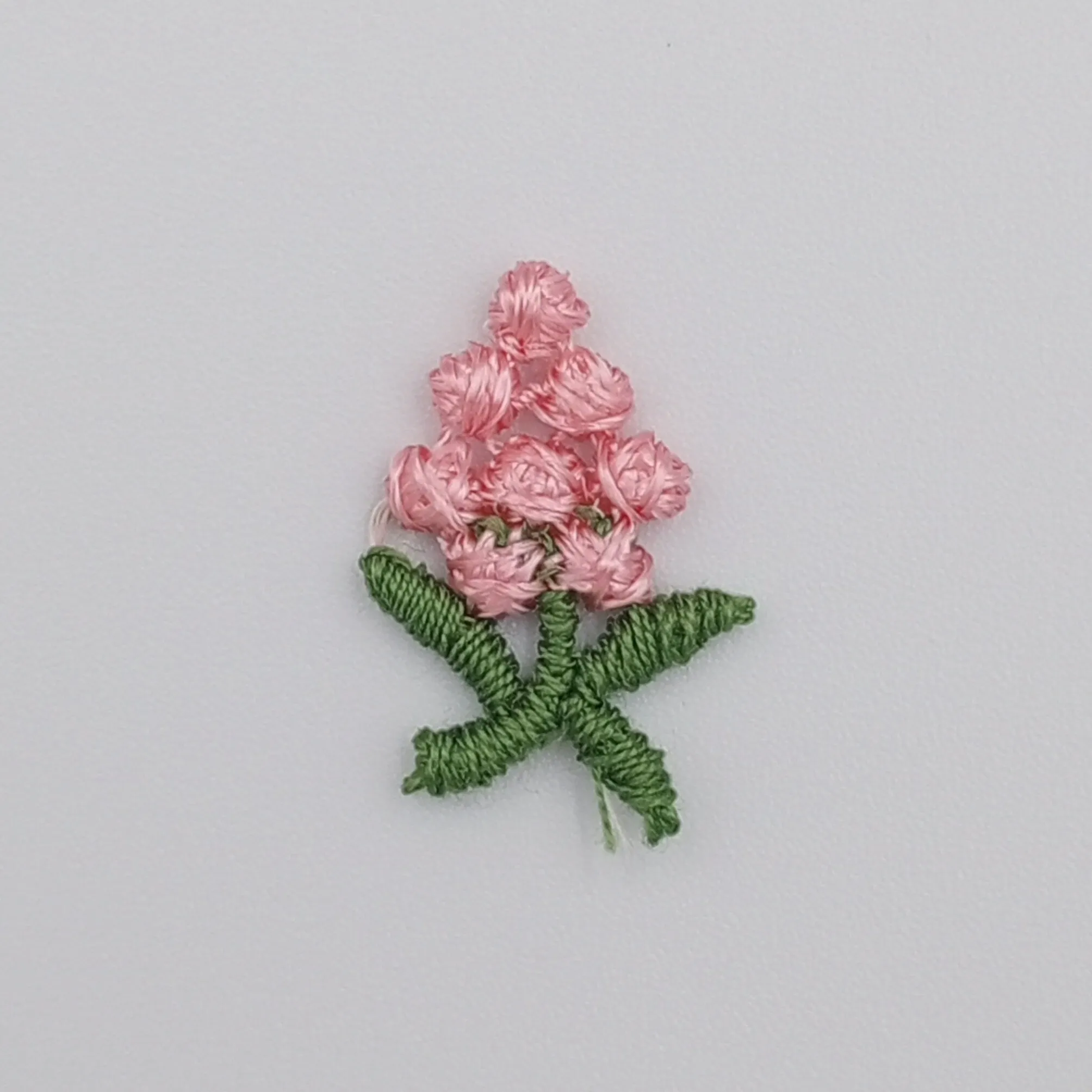 VINTAGE appliques cute pink flower cluster embroidery Patches #294