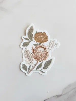Vintage Floral Sticker