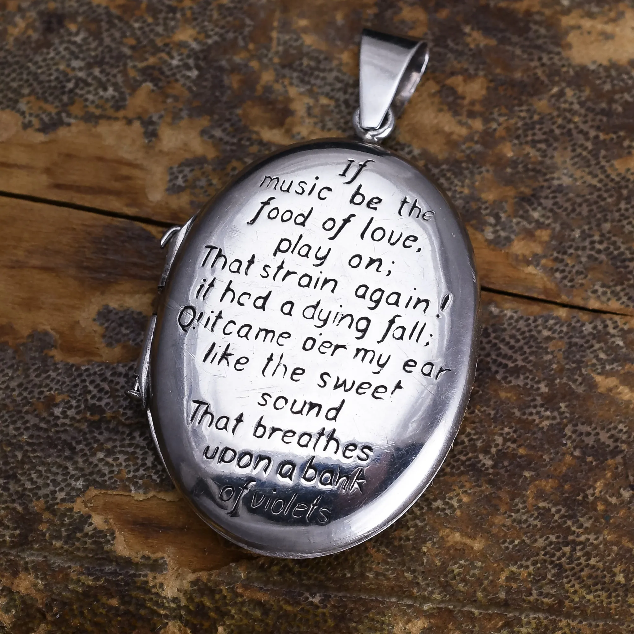 Vintage Shakespeare's "Twelfth Night" Locket