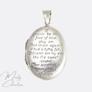Vintage Shakespeare's "Twelfth Night" Locket