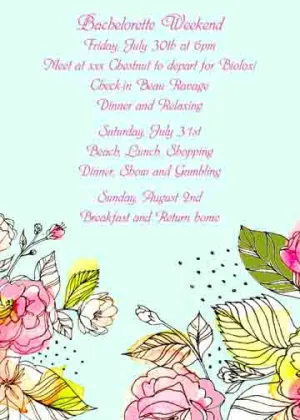 WATERCOLOR SIMPLE FLOWERS CUSTOM INVITATION