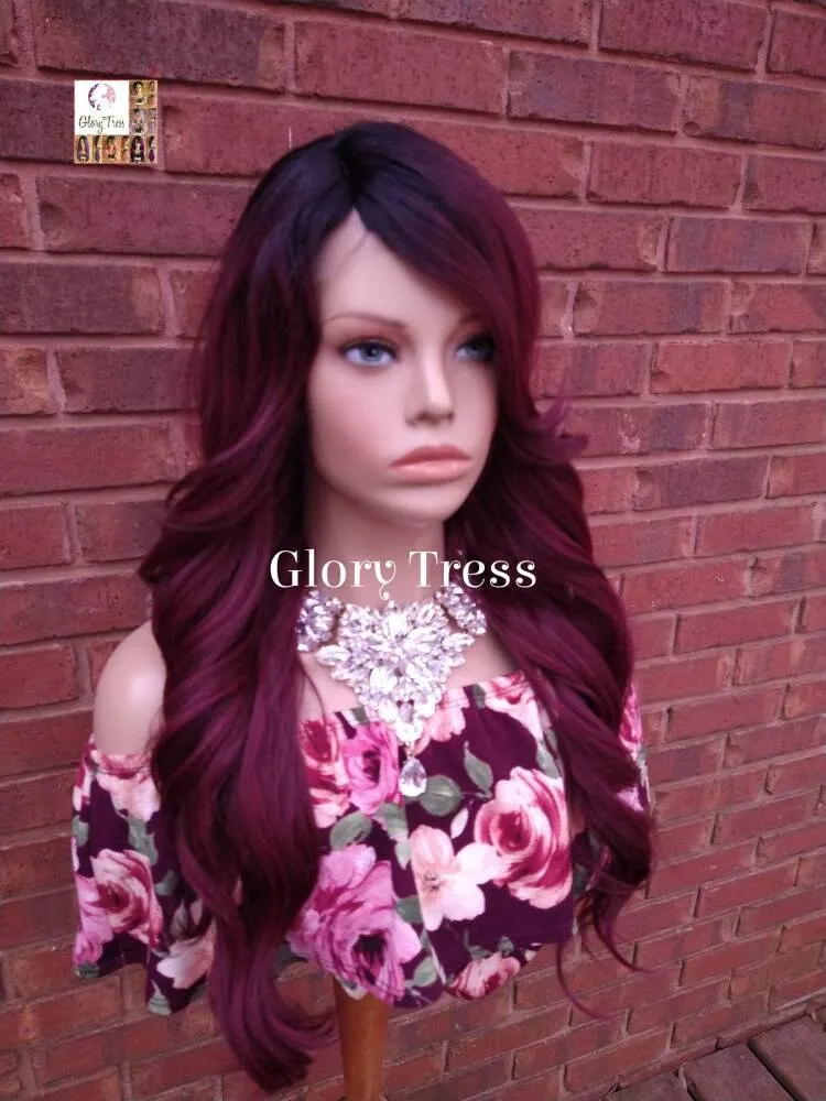 Wavy Wig, Full Cap Wig, Burgundy Wig, Glory Tress, Lace Part Wig, African American Wig, ON SALE //GRACIOUS