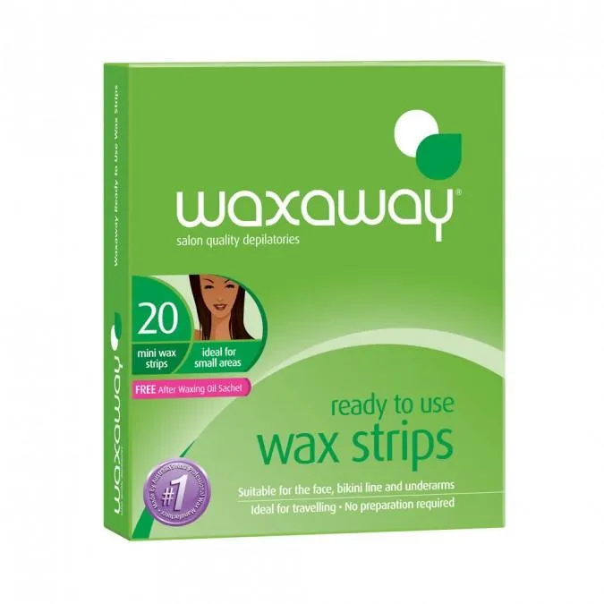 Waxaway Ready to Use Facial Wax Strips 20pk