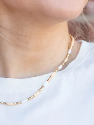 White Beaded Necklace