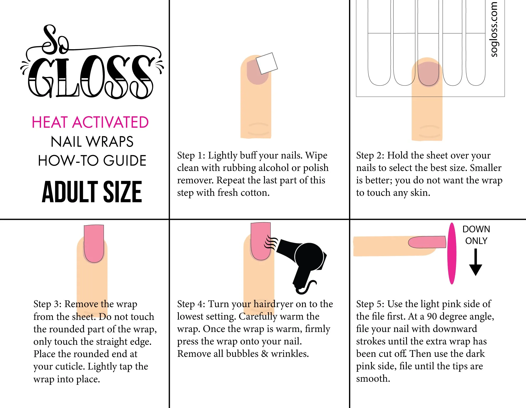 White Boho Nail Wraps
