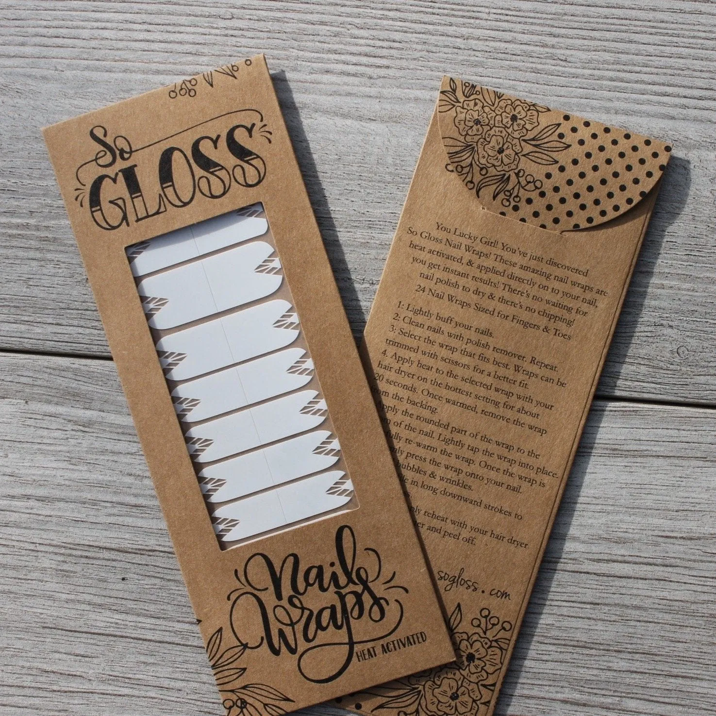 White Boho Nail Wraps