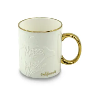 WHITE CALIFORNIA POPPY MUG