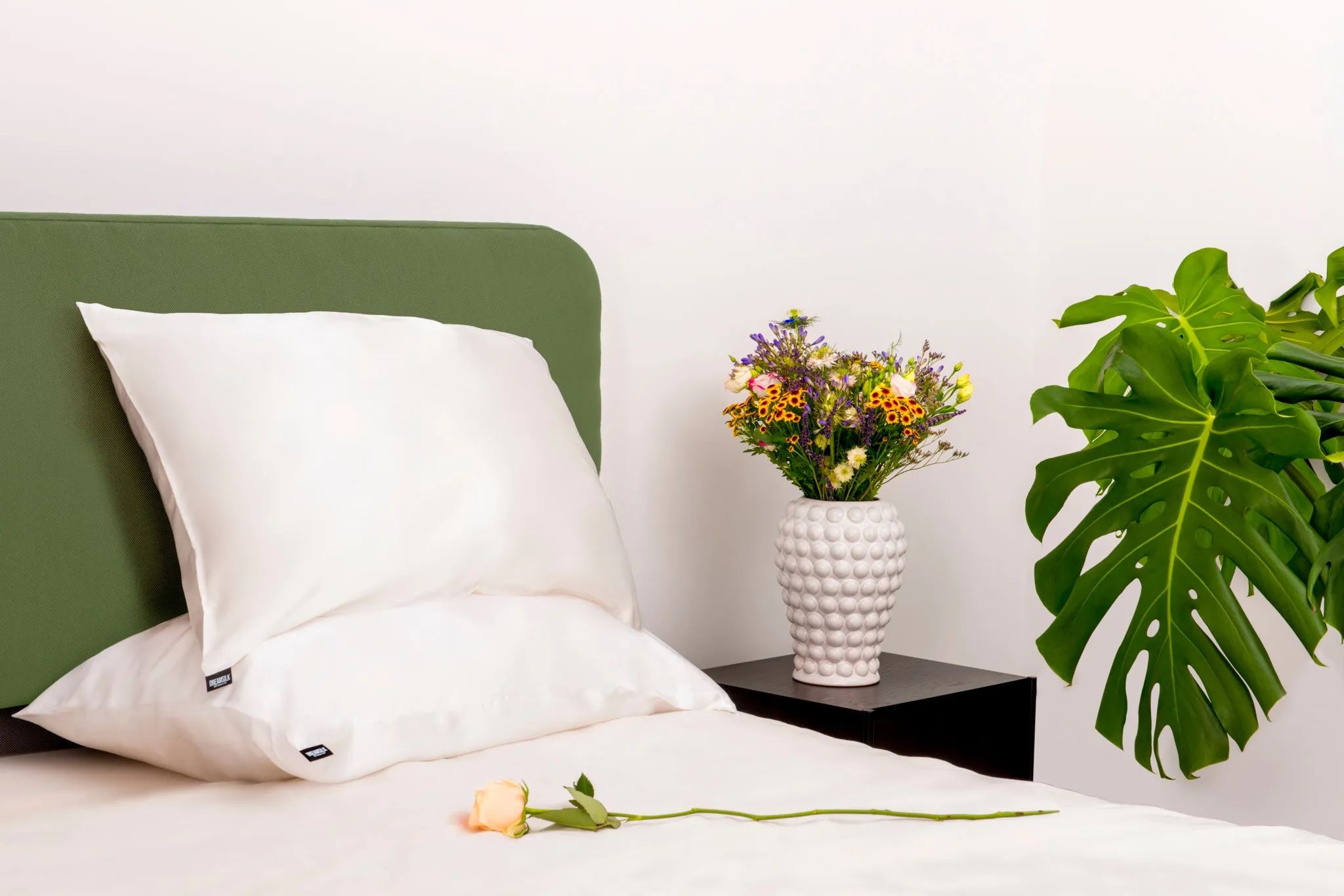 White Silk Pillowcase - Standard & Queen