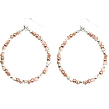 WYO-Horse Beaded Boho Loop Earrings
